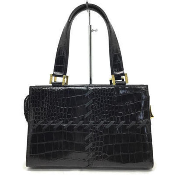 Yves Saint Laurent Crocodile Handbag Black - Picture 2 of 16